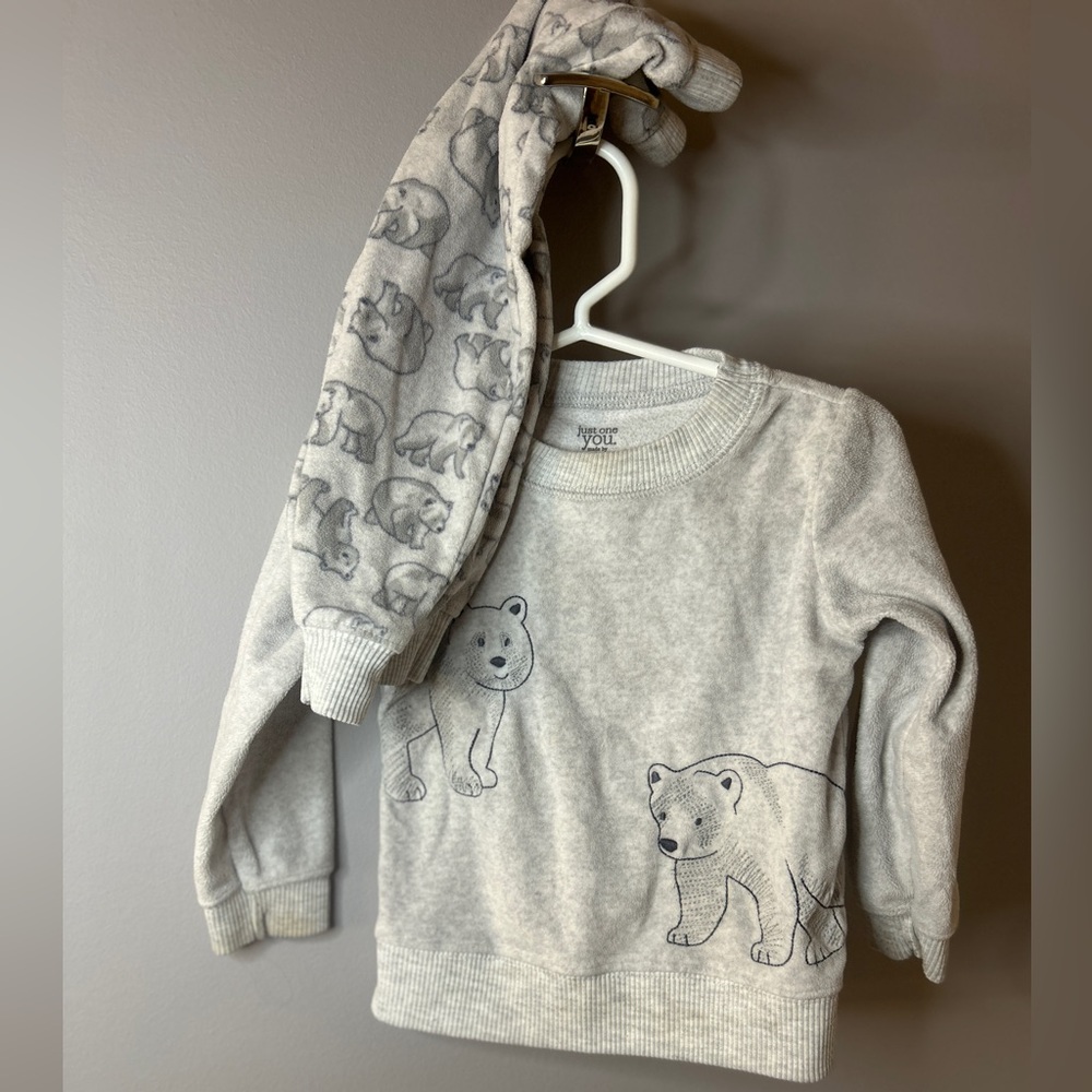 18 month fleecy polar bear set
